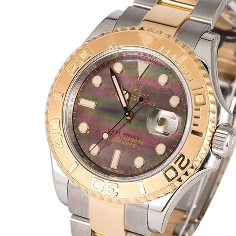 rolex yacht master black mother of pearl dial|yacht master 16623.